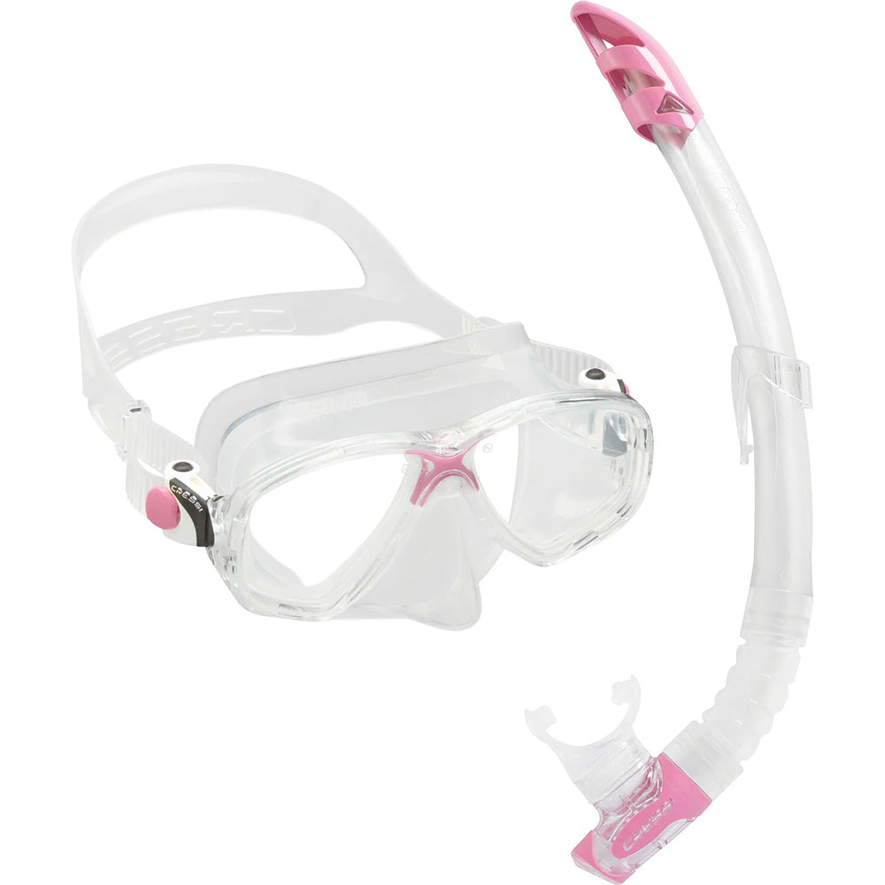 Cressi Marea Maske Gamma Şnorkel Seti - CLEAR-PINK
