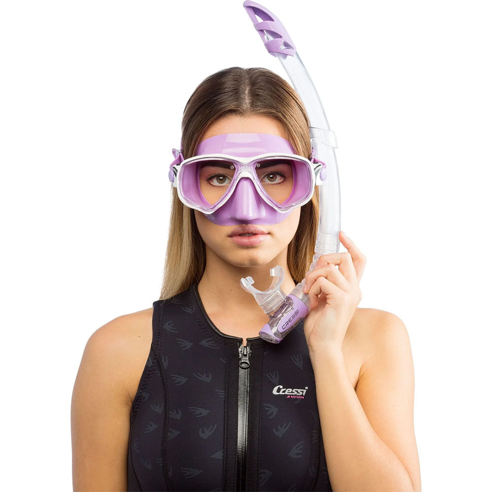 Cressi Marea Maske Gamma Şnorkel Seti - LILAC-LILAC