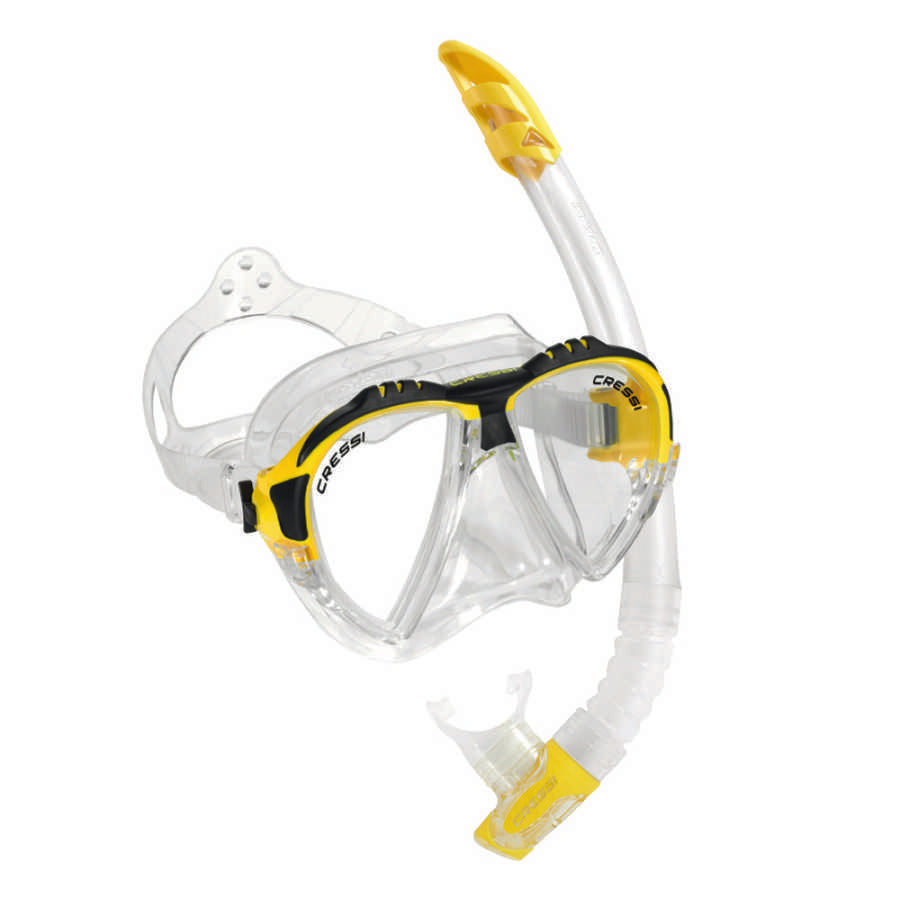 Cressi Matrix Maske Gamma Şnorkel Seti - CLEAR-YELLOW