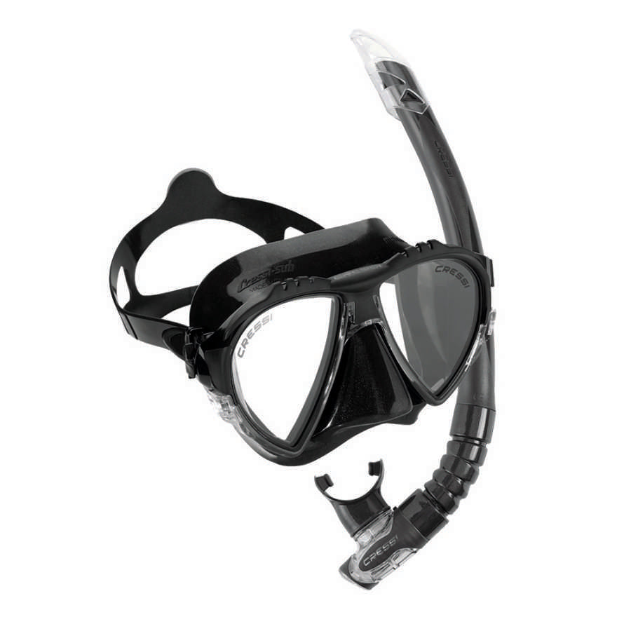 Cressi Matrix Maske Gamma Şnorkel Seti - BLACK-BLACK