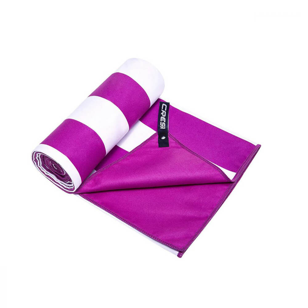 Cressi Mikrofiber Çizgili Plaj Havlusu - LILAC - 90X180CM