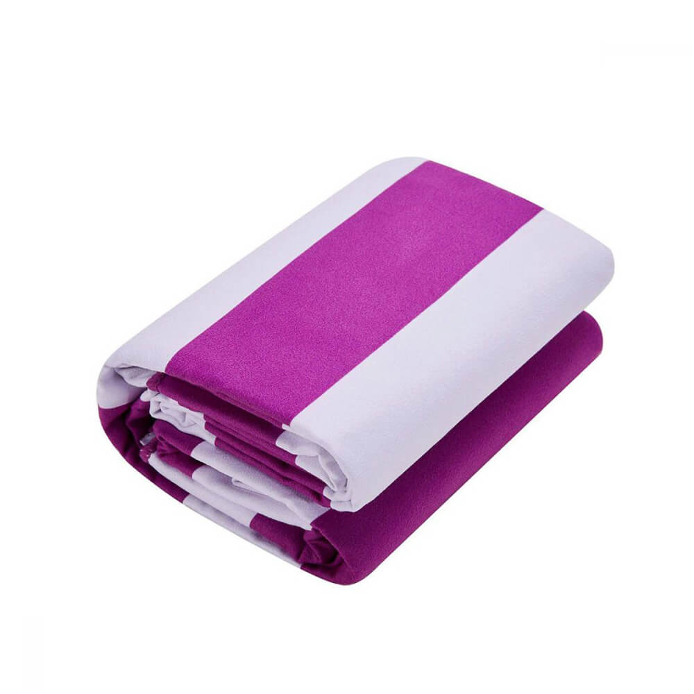 Cressi Mikrofiber Çizgili Plaj Havlusu - LILAC - 90X180CM