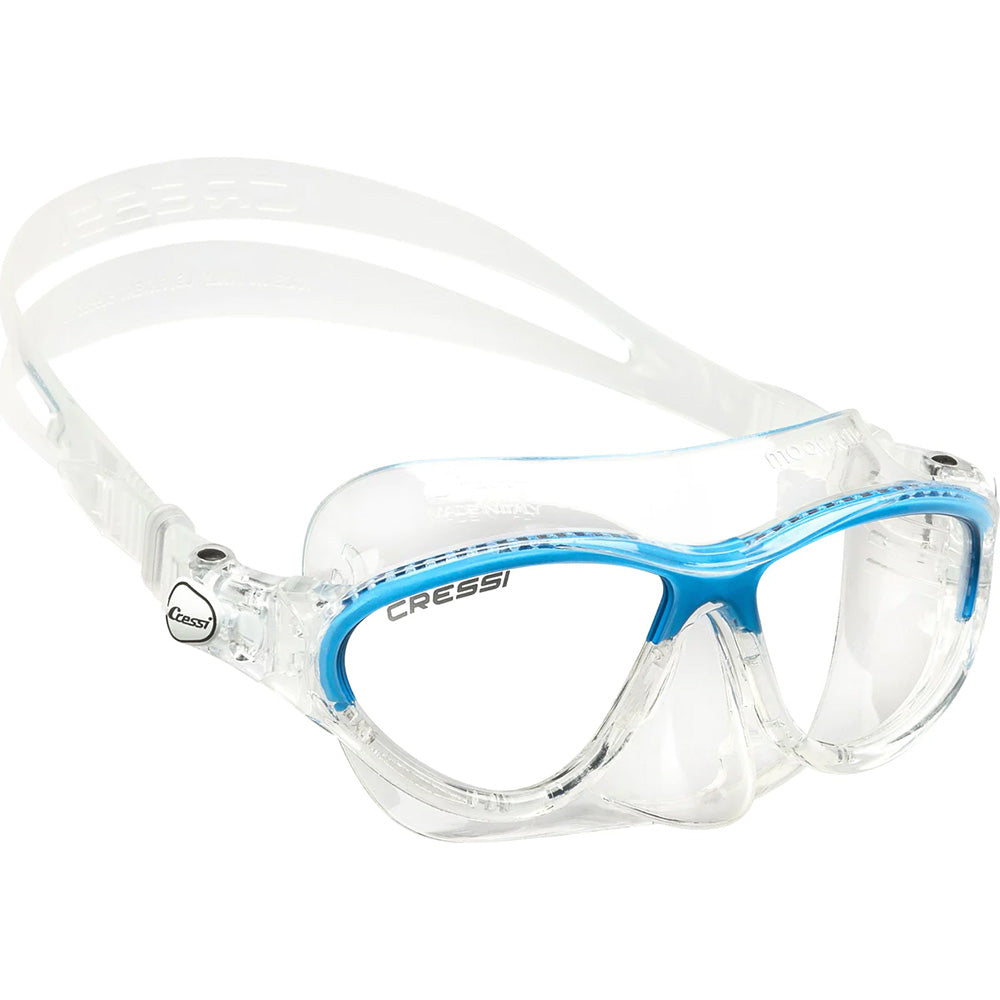 Cressi Moon Çocuk Yüzme ve Dalış Maskesi - CLEAR - BLUE - 5-10 YAŞ