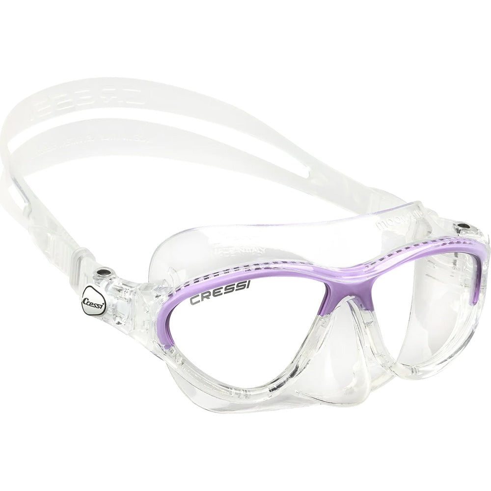 Cressi Moon Çocuk Yüzme ve Dalış Maskesi - CLEAR - LILAC - 5-10 YAŞ