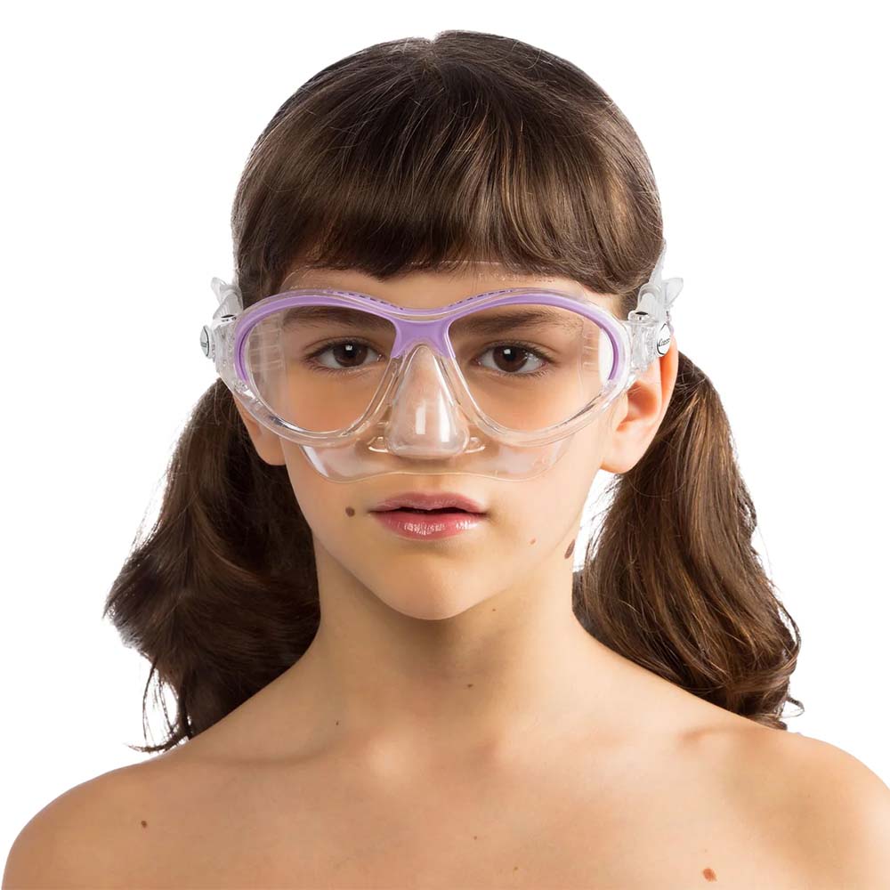 Cressi Moon Çocuk Yüzme ve Dalış Maskesi - CLEAR - LILAC - 5-10 YAŞ