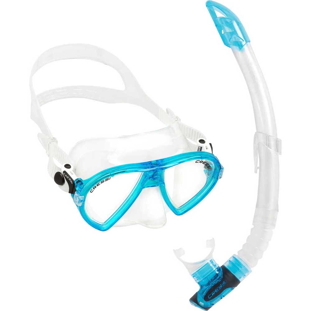 Cressi Ocean Maske Gamma Şnorkel Set - CLEAR/ AQUAMARINE