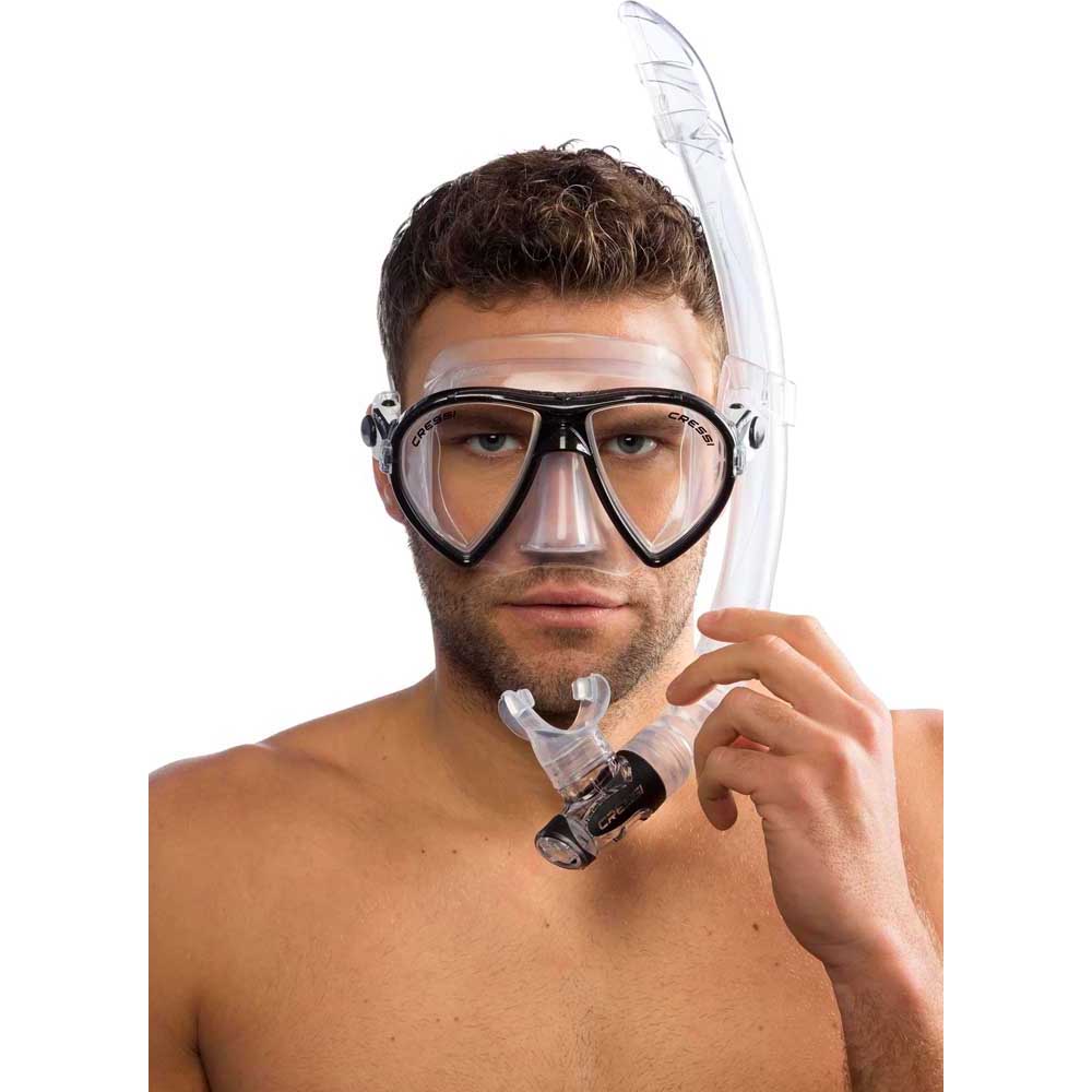 Cressi Ocean Maske Gamma Şnorkel Set - CLEAR/BLACK