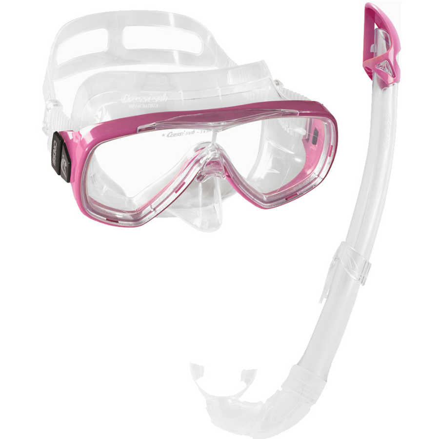 Cressi Onda Maske Mexico Şnorkel Seti - CLEAR-PINK
