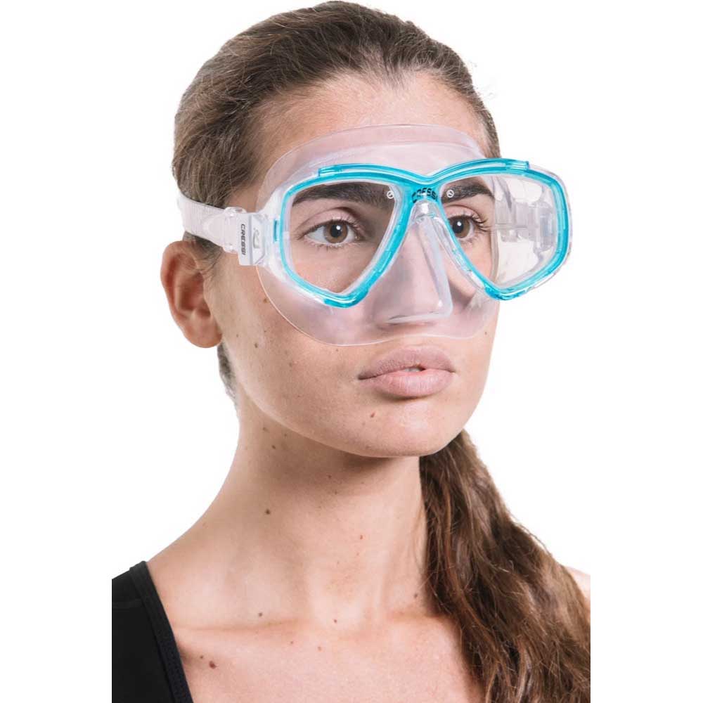Cressi Perla Dalış Maskesi - CLEAR-AQUAMARINE