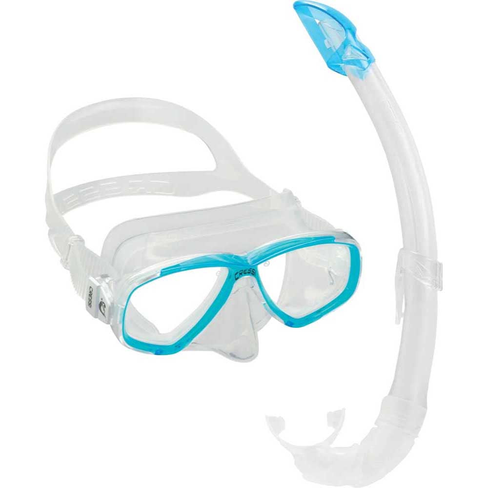 Cressi Perla Maske Mexico Şnorkel Seti - CLEAR-AQUAMARINE