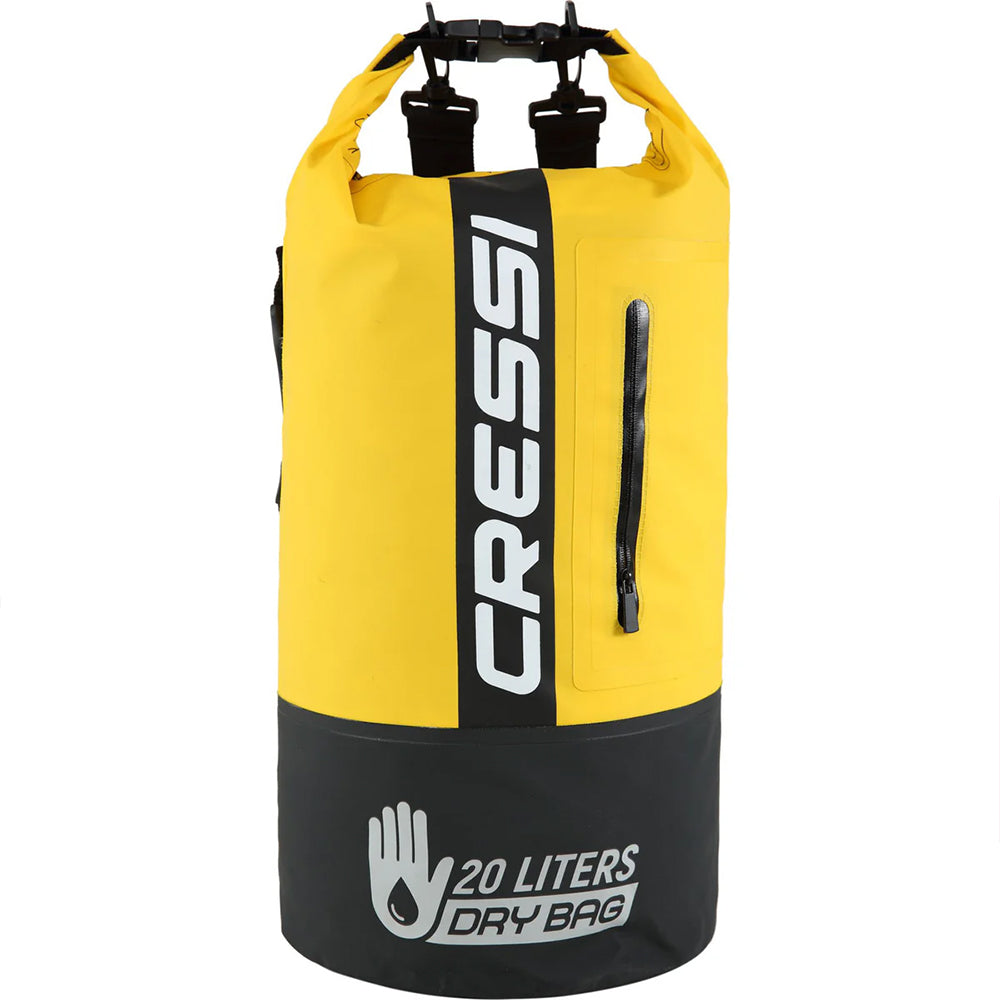 Cressi Premium Dry Bag - BLACK - YELLOW - 20L