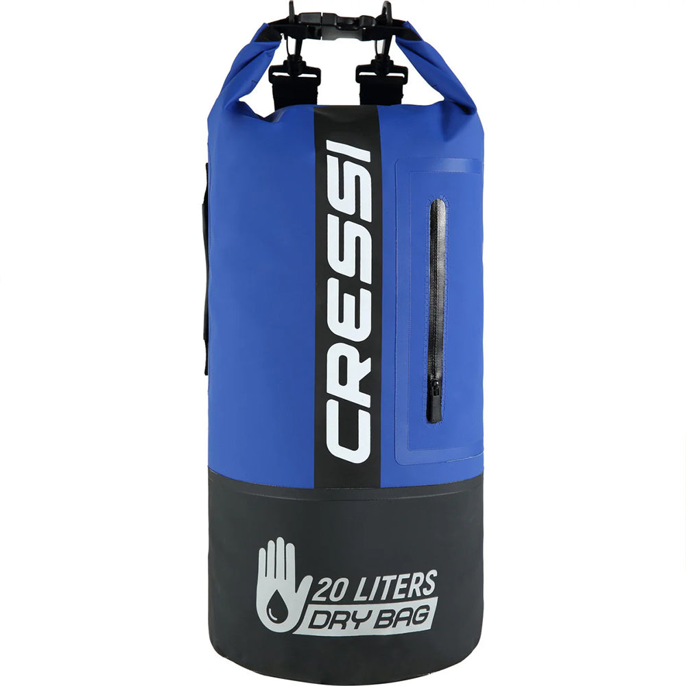 Cressi Premium Dry Bag - BLACK - BLUE - 20L