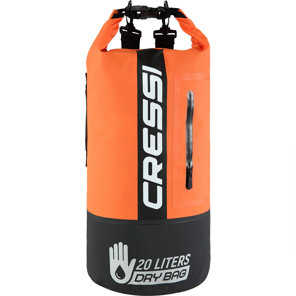 Cressi Premium Dry Bag - BLACK - ORANGE - 20L