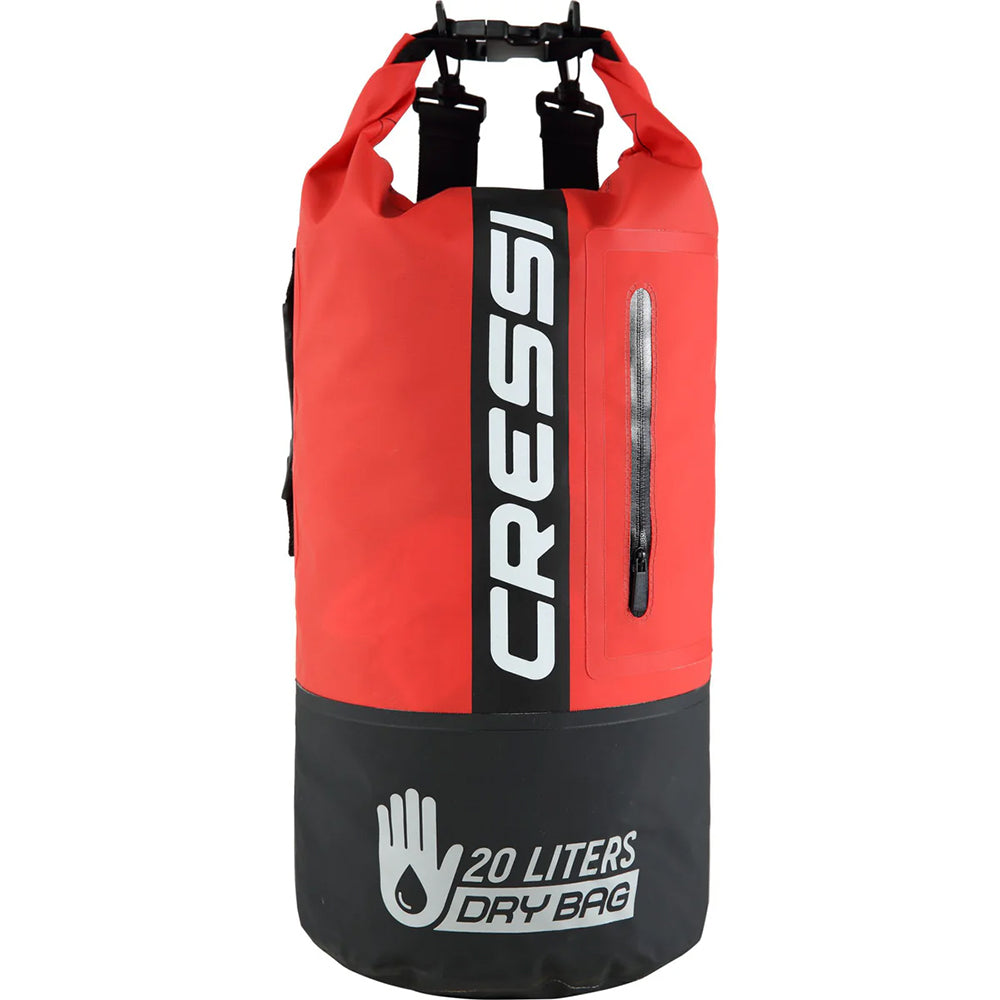 Cressi Premium Dry Bag - BLACK - RED - 20L