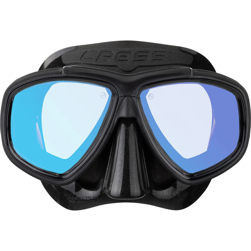 Cressi Prisma Dalış Maskesi - BLACK - YELLOW/BLUE LENS