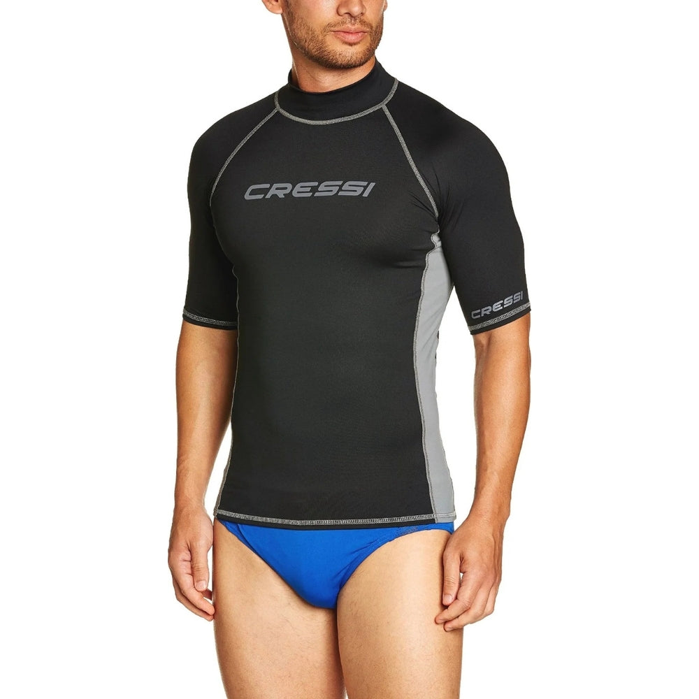 Cressi Rash Guard Man Kısa Kollu T-Shirt - BLACK-GREY - NO:5 - XL