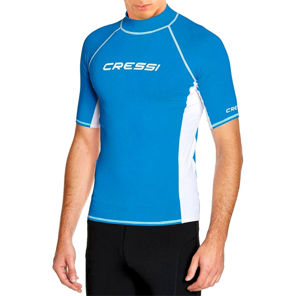 Cressi Rash Guard Man Kısa Kollu T-Shirt - BLUE-WHITE - NO:4 - L