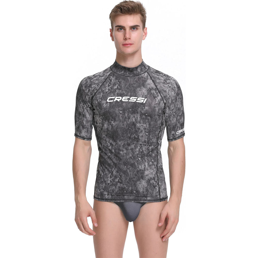 Cressi Rash Guard Man T-Shirt - CAMO BLACK GREY - 3XL - NO:7