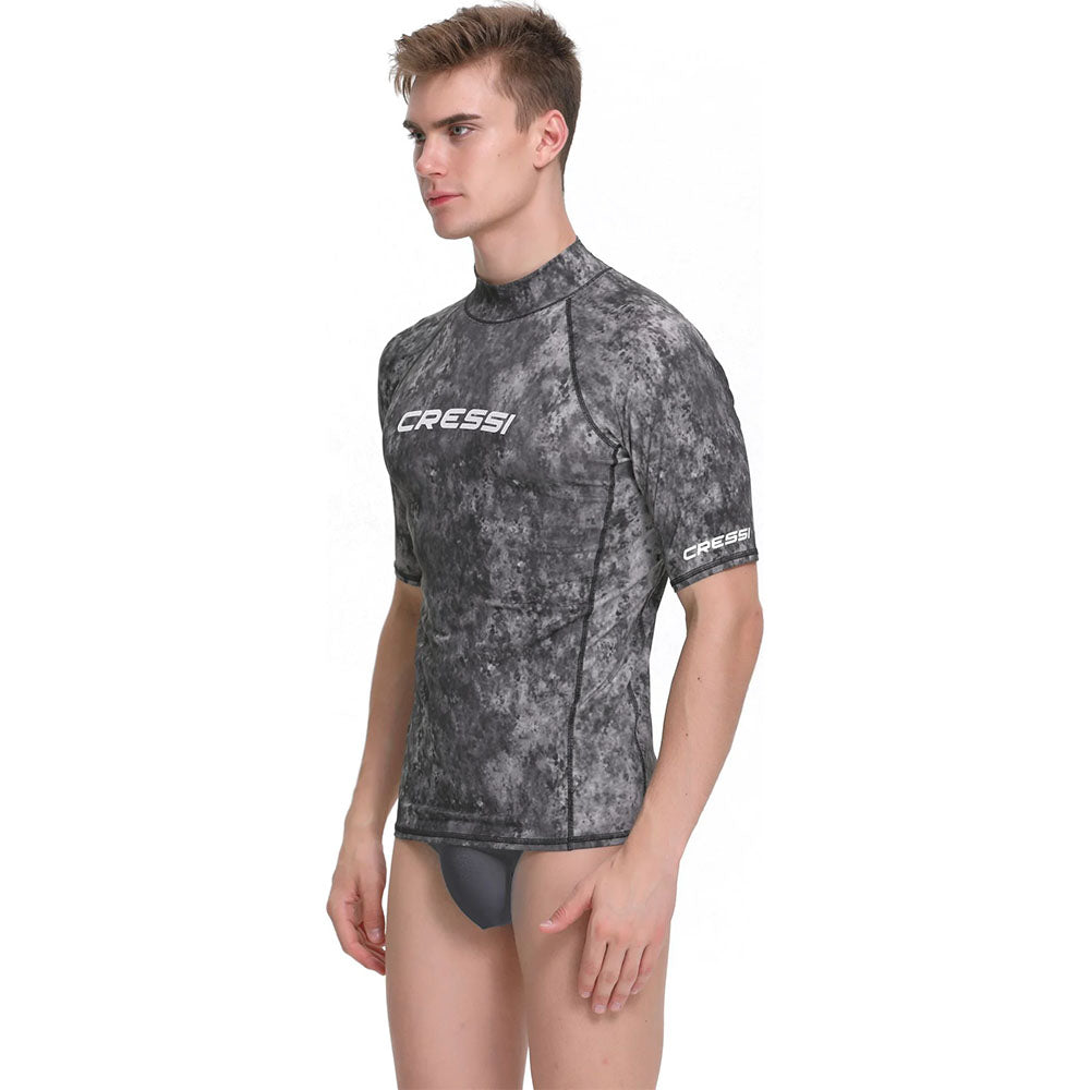 Cressi Rash Guard Man T-Shirt - CAMO BLACK GREY - XL - NO:5