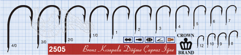 Crown Olta İğnesi 2505 100lü - Standart - NO:1-0