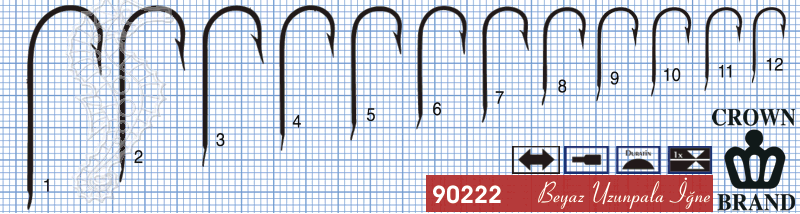 Crown Olta İğnesi 90222 100lü - Standart - NO:9