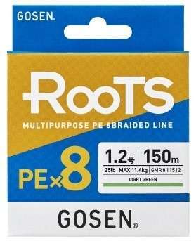 Gosen X8 Roots PE 8 Örgü Spin İp Misina 150mt AYeşil - Standart - 1.0 PE