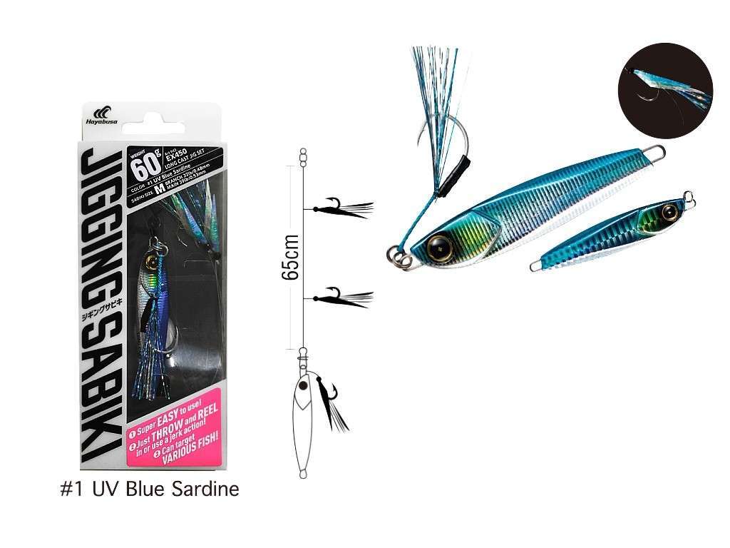 Hayabusa EX 450 Jigging Sabiki 60gr Light Jig Suni Yem - 1