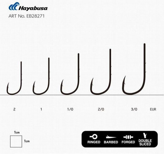 Hayabusa HBTH 282 Delikli Tırnaklı Canlı Yem İğnesi Black Nikel