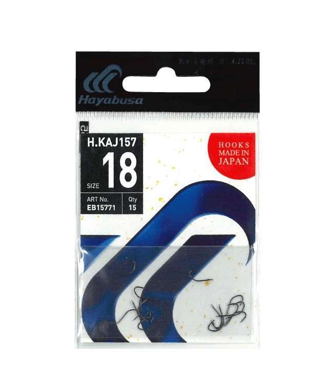 Hayabusa HKAJ 157 Kısa Pala Dövme Olta İğnesi 15li Paket Black Nikel - Standart - 12