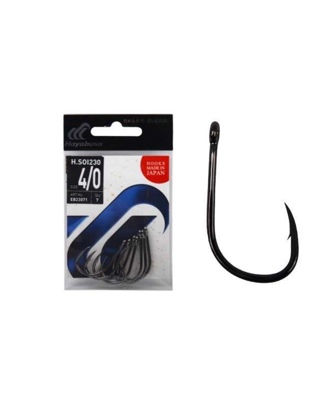 Hayabusa HSOI 230 Delikli Papağan Olta İğnesi 7li Paket Black Nikel - Standart - 2-0