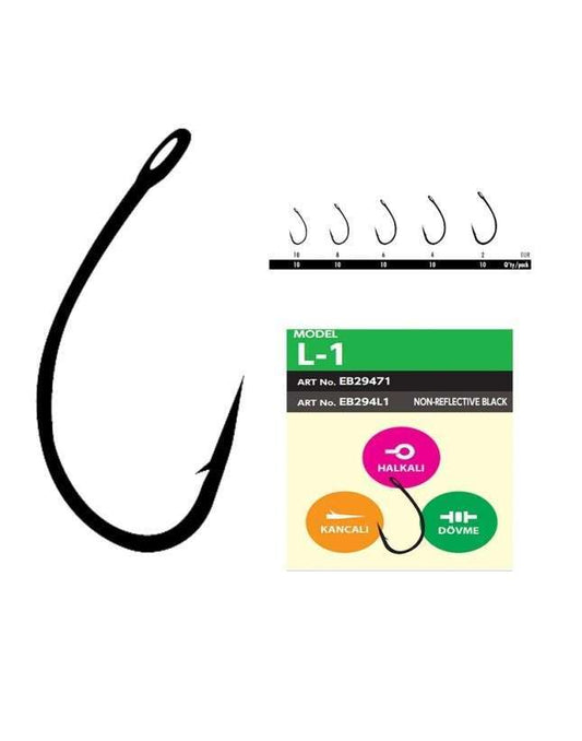 Hayabusa L1 Sazan İğnesi Dövme Teflon Black 10lu Paket
