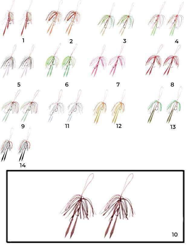 Hayabusa SE 125 Tai Rubber Free Slide Yedek Etekli Assist İğne Set - 10