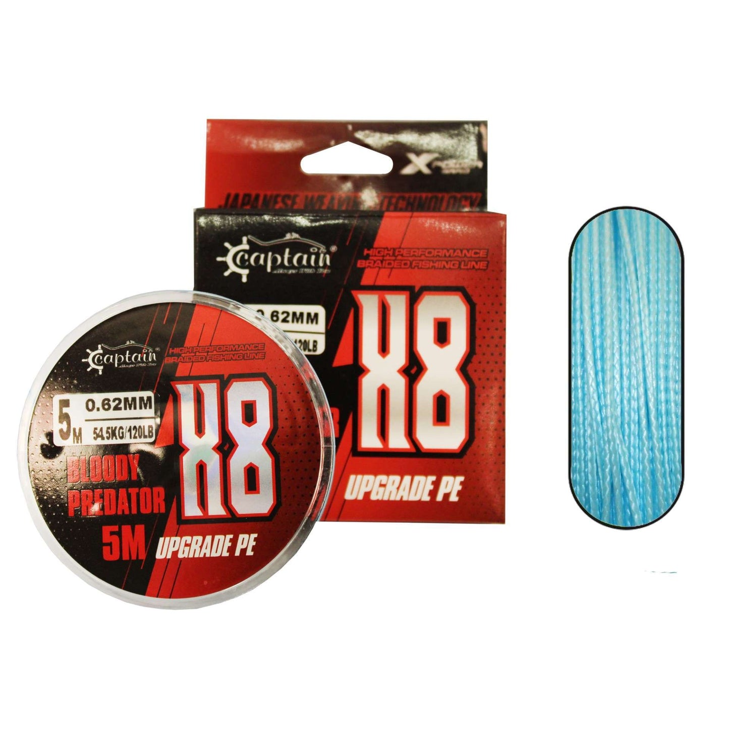 Hook Line 8X Upgrade PE Bloody Predator Assist İpi 5mt Mavi - Standart - 100 LBS