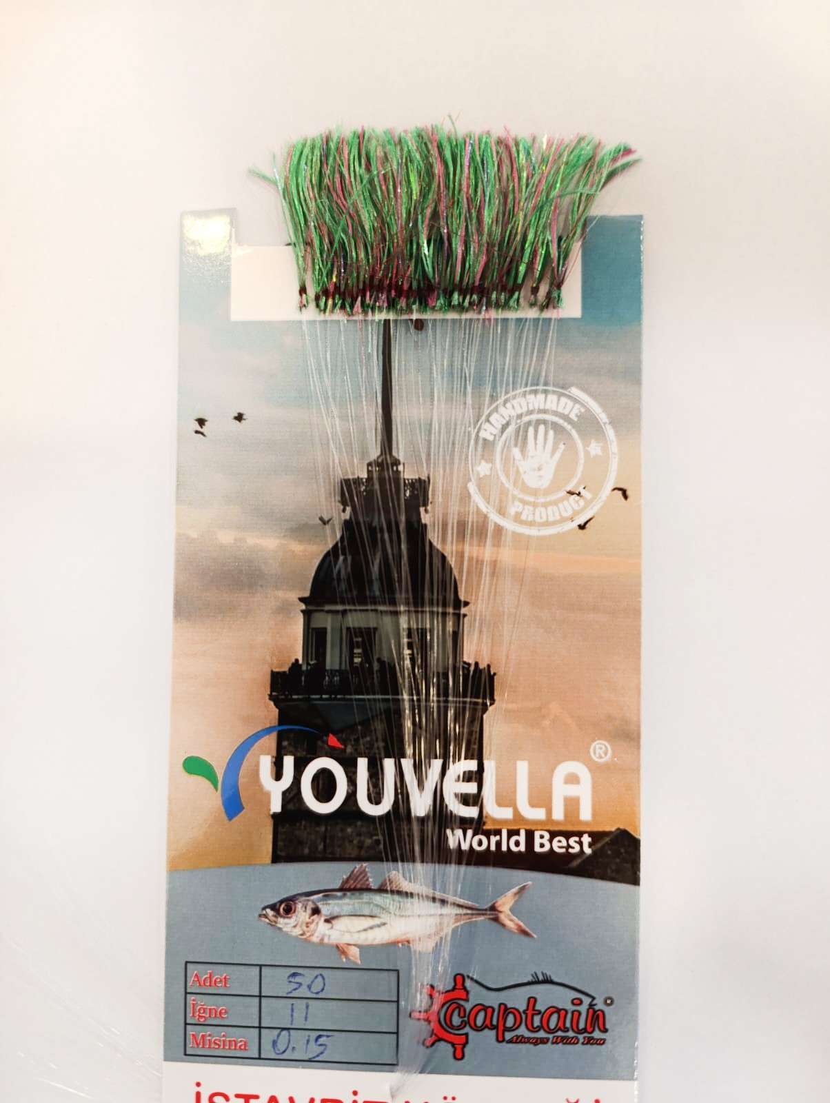 İstavrit Kösteği UV-GLOW Simli Youvella Kartonda 50 İğne 015 mm Köstek - 60