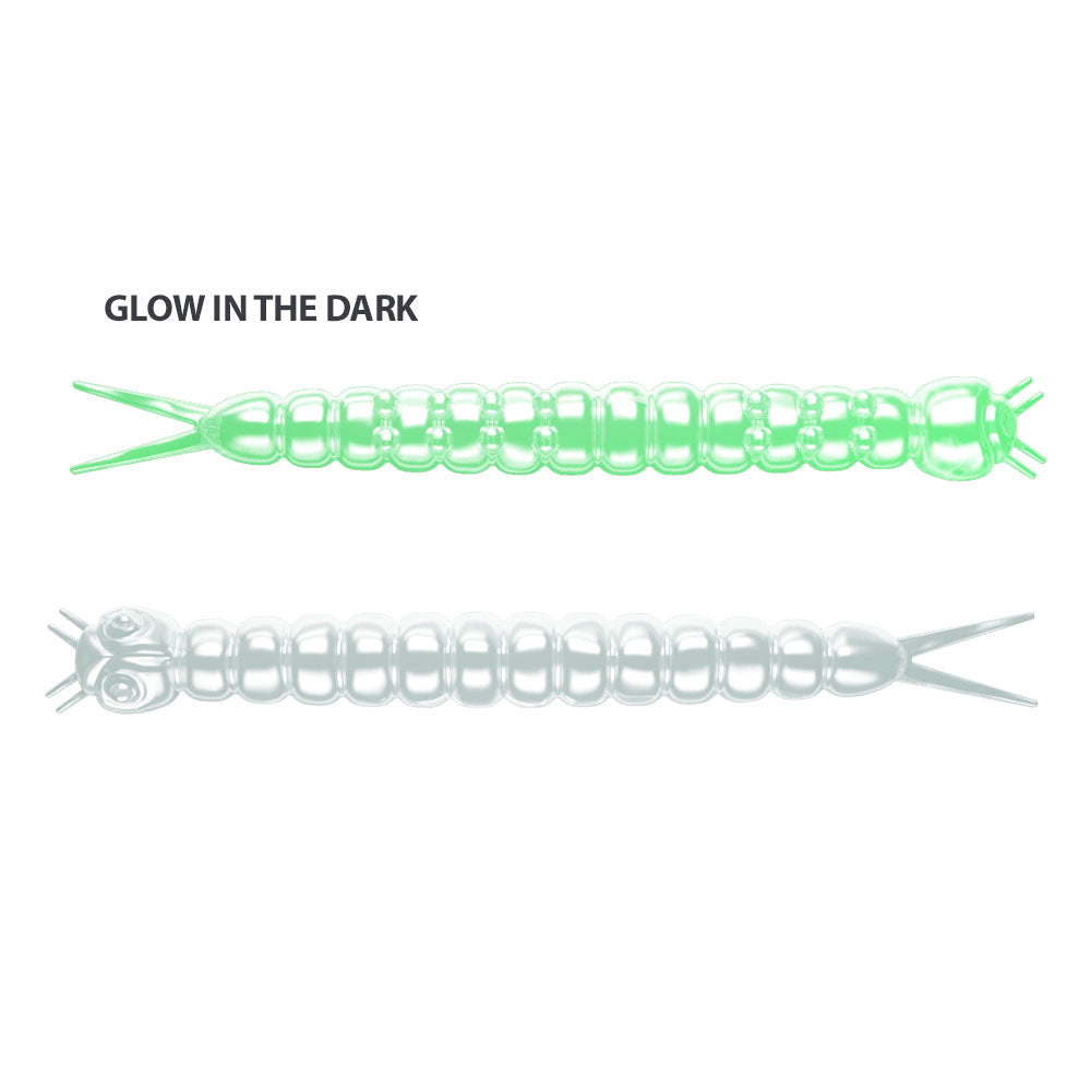 Libra Lures Slight Worm Cheese Suni Yem - 000 - GLOW UV GREEN - 38MM