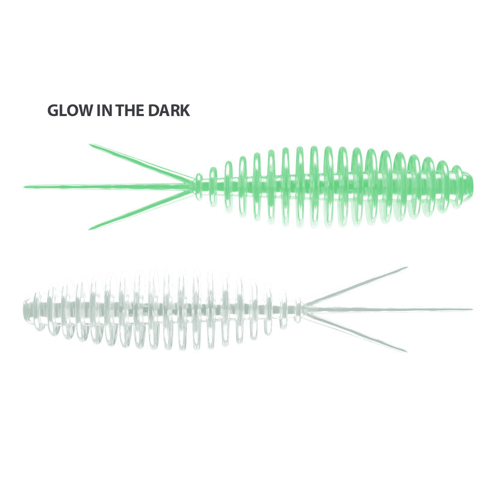 Libra Lures Turbo Worm Cheese Suni Yem - 000 - GLOW UV GREEN - 56MM
