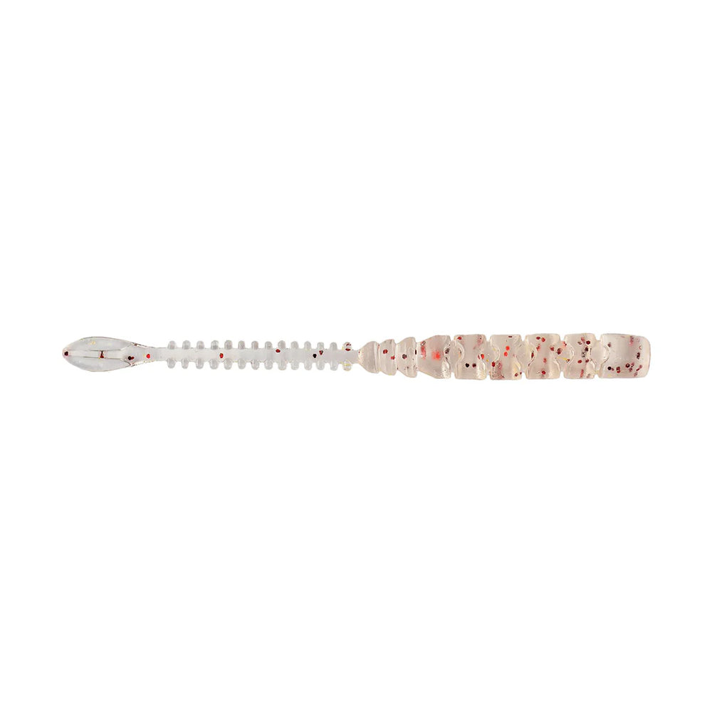 Mustad Aji Beaver Tail Silikon Kurt - 010 - UV CLEAR RED GLIT - 64MM - 12Lİ
