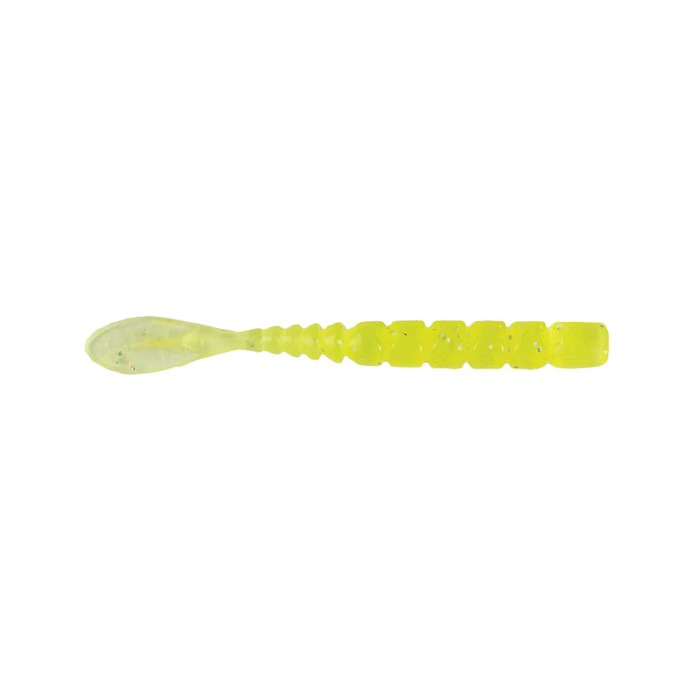 Mustad Aji Fish Tail Silikon Kurt - 005 - CLEAR CHARTREUSE - 5CM - 12Lİ