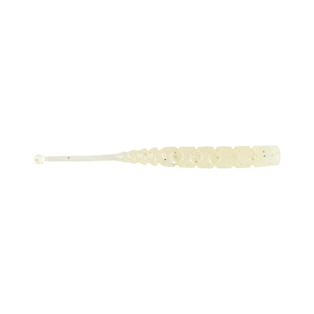 Mustad Aji Worm Ball Tail Silikon Kurt - 007 - WHITE LUMINOUS - 5CM - 12Lİ