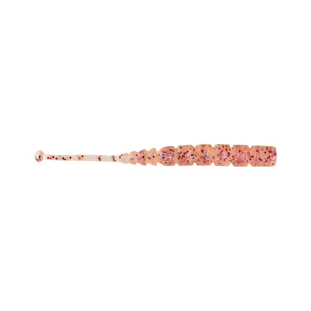 Mustad Aji Worm Ball Tail Silikon Kurt - 010 - UV CL.RED GLITTER - 5CM - 12Lİ