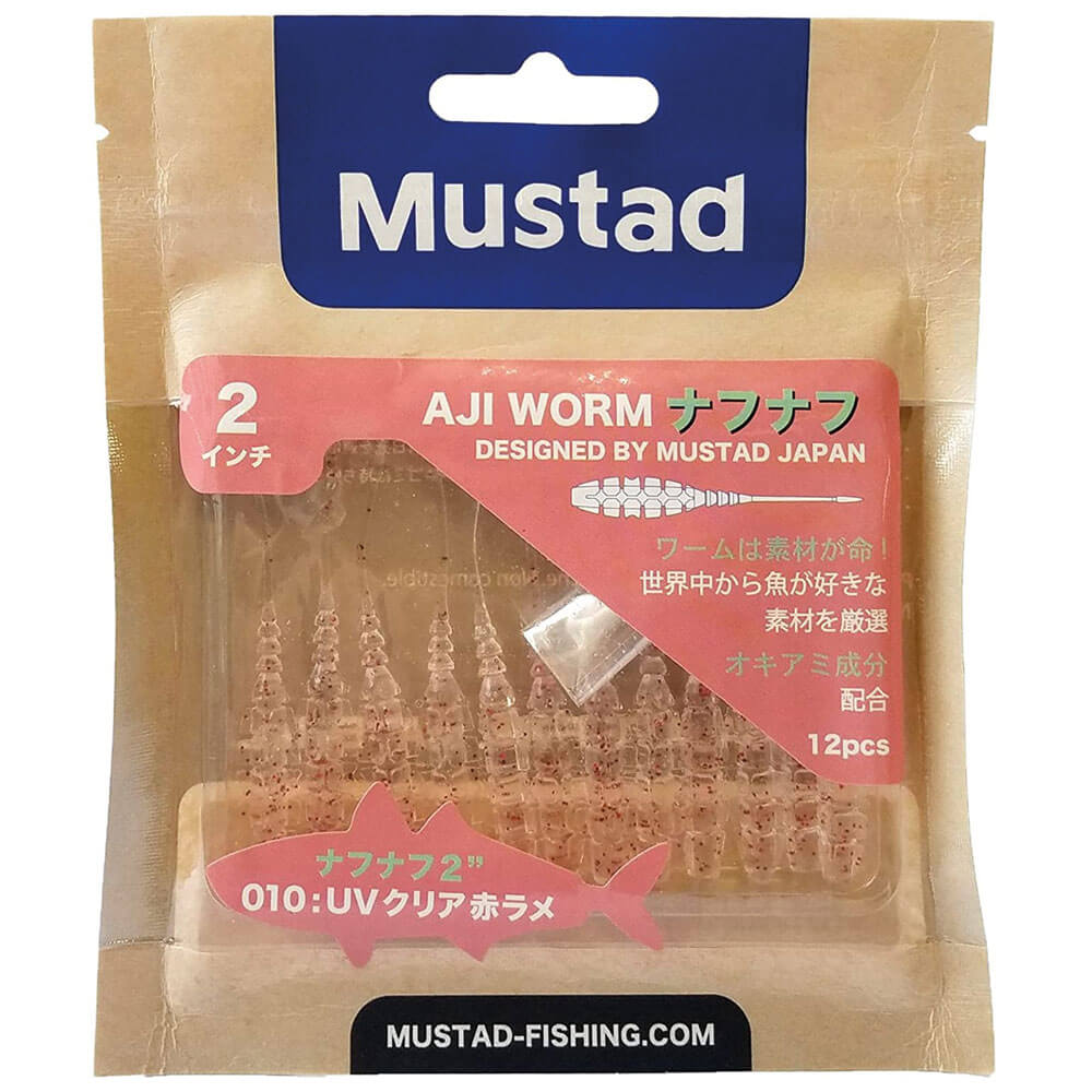 Mustad Aji Worm Naf-Naf Sahte Kurt - 010 - 5CM - 12Lİ