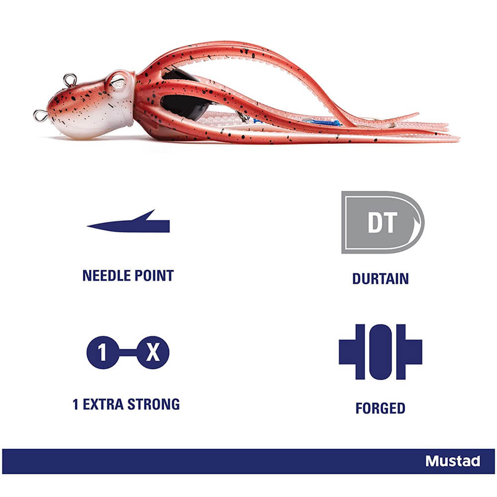 Mustad Inkvader Octopus Jig Sahte Yem - RED - RED - 200GR