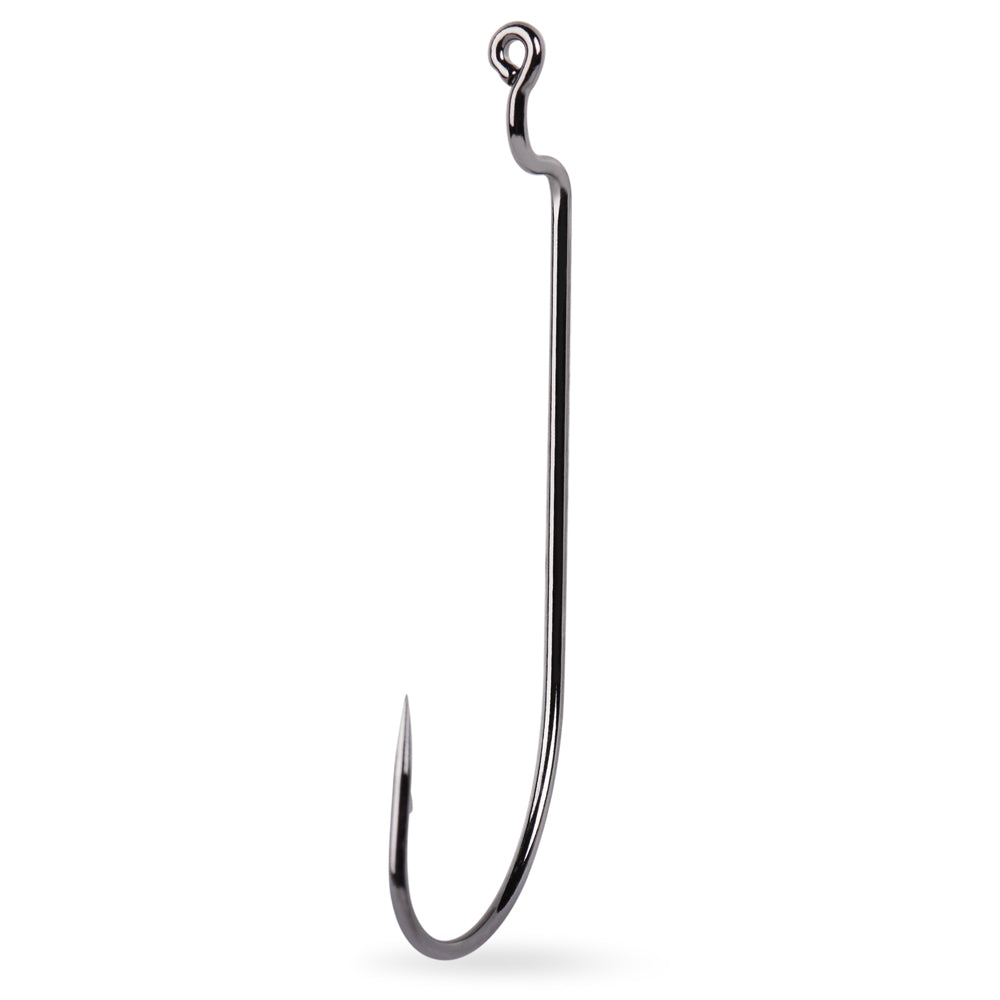 Mustad Offset Worm 39121NP-BN Olta İğnesi - BLACK NICKEL - NO:2-0 - 7Lİ