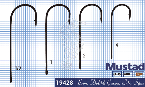 Mustad Olta İğnesi 19428 100lü - Standart - NO:2