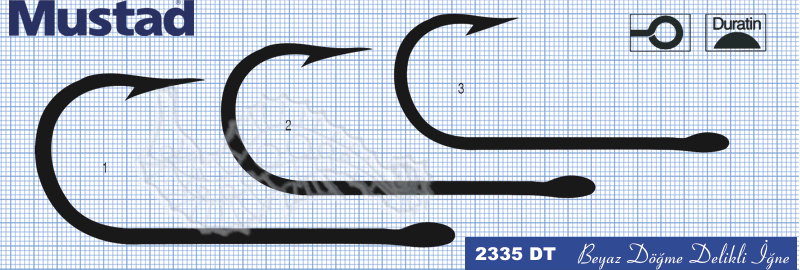 Mustad Olta İğnesi 2335DT 50li - Standart - NO:1