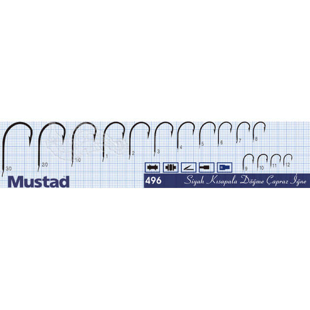 Mustad Olta İğnesi 496 50li - Standart - NO:12