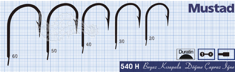 Mustad Olta İğnesi 540H 25li - Standart - NO:5-0