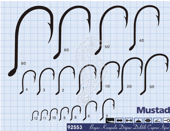 Mustad Olta İğnesi 92553 50li - Standart - NO:4