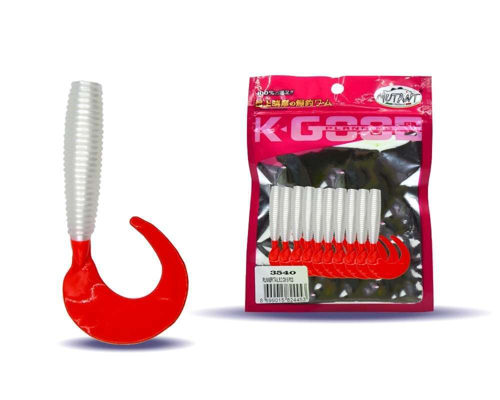 Mutant 3540 Micro Snap 6cm Levrek Silikonu 10lu Paket Suni Yem - BEYAZKıRMZ