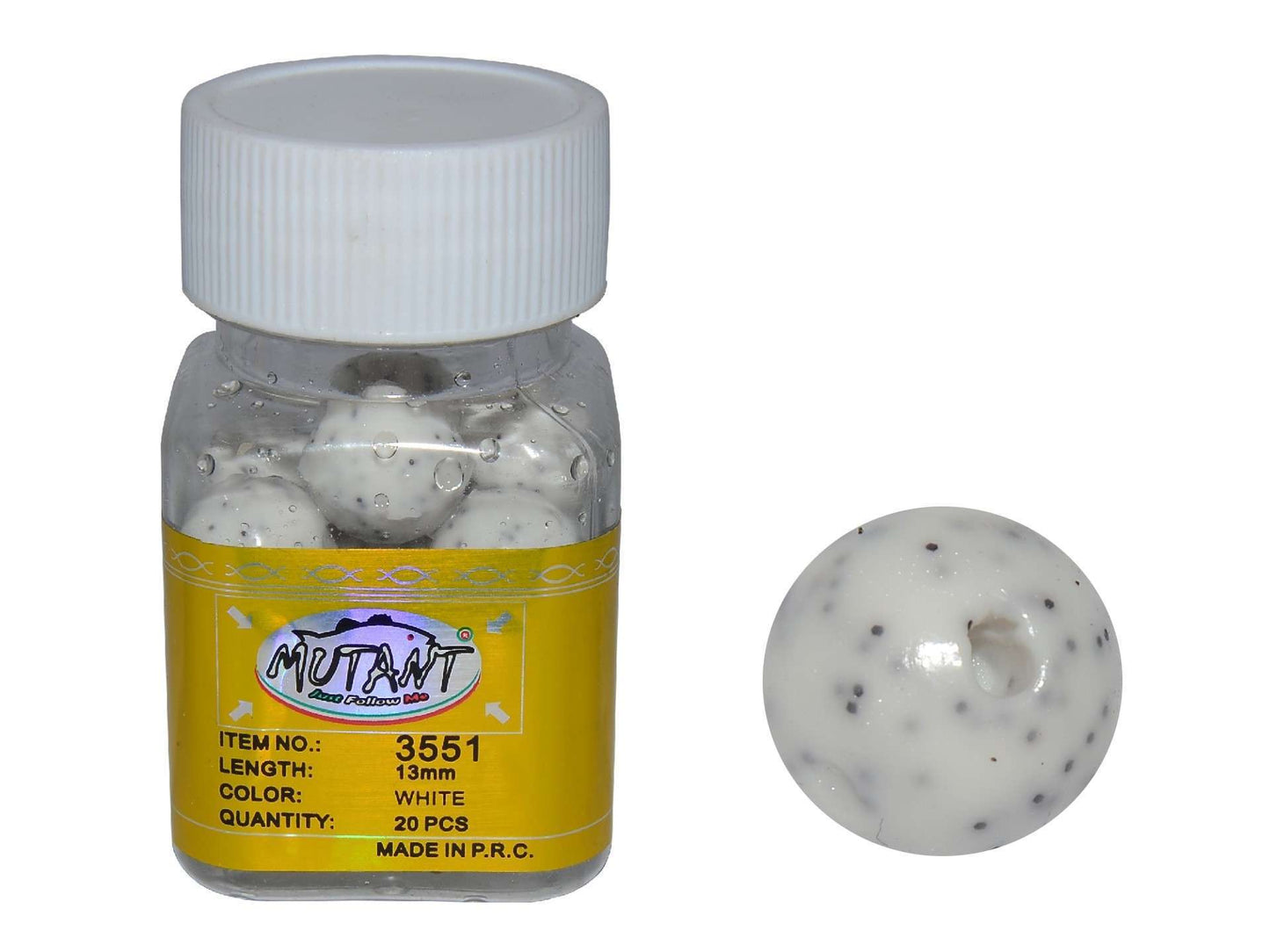 Mutant 3551 Walker Aromalı Silikon Boili 20li Kutu Suni Balık Yemi - BEYAZ